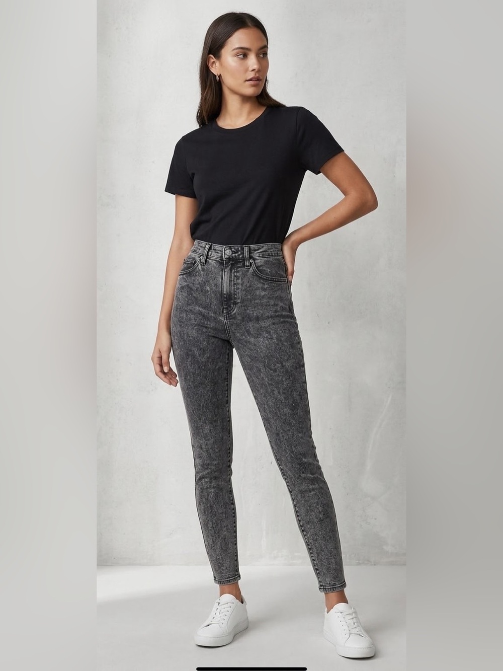 Express Black Super High Rise Skinny Jeans Sculpting Stretch 6R